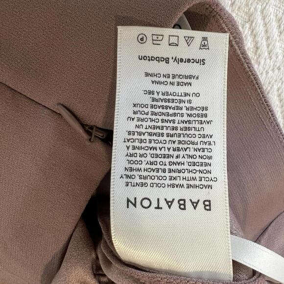 Aritzia Babaton Mayhew Midi Skirt Dusty Mauve Women's Size 4 Side Slit Stretchy - Picture 9 of 12